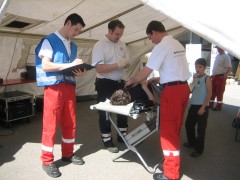 Sichtung und Registrierung der Patienten